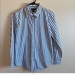 striped button up shirt